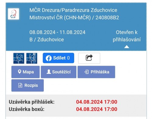 MČR Drezura/Paradrezura Zduchovice